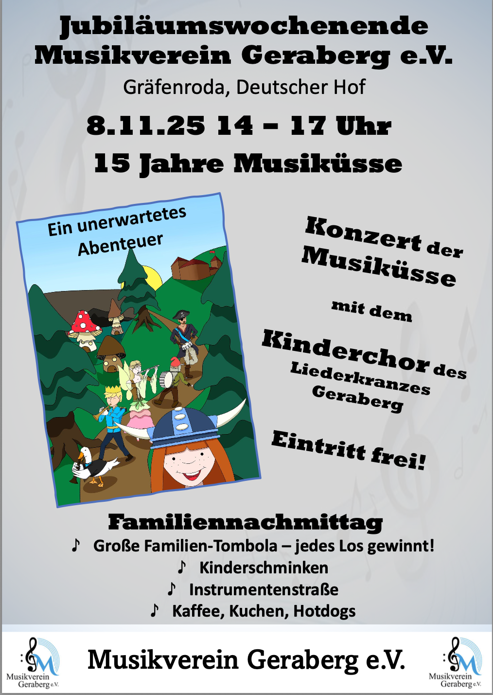 Jubiläumswochenende Musikverein Geraberg e.V. - 15 ahre Musiküsse